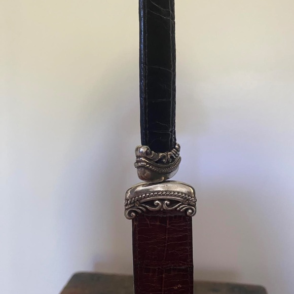 Vintage Leather Convertible Two Toned Belt (brown & black) - Picture 6 of 6